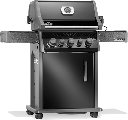 NAPOLEON Gasgrill Rogue 425 mit Heck- und Seitenbrenner, Schwarz, inkl. Drehspieß