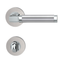 Griffwerk Türgriff LARONDA Schraubrosette- Chrom/Nickelmatt/Edelstahl - Auslaufartikel
