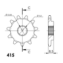 Vorschaubild Supersprox Ritzel 415 11Z