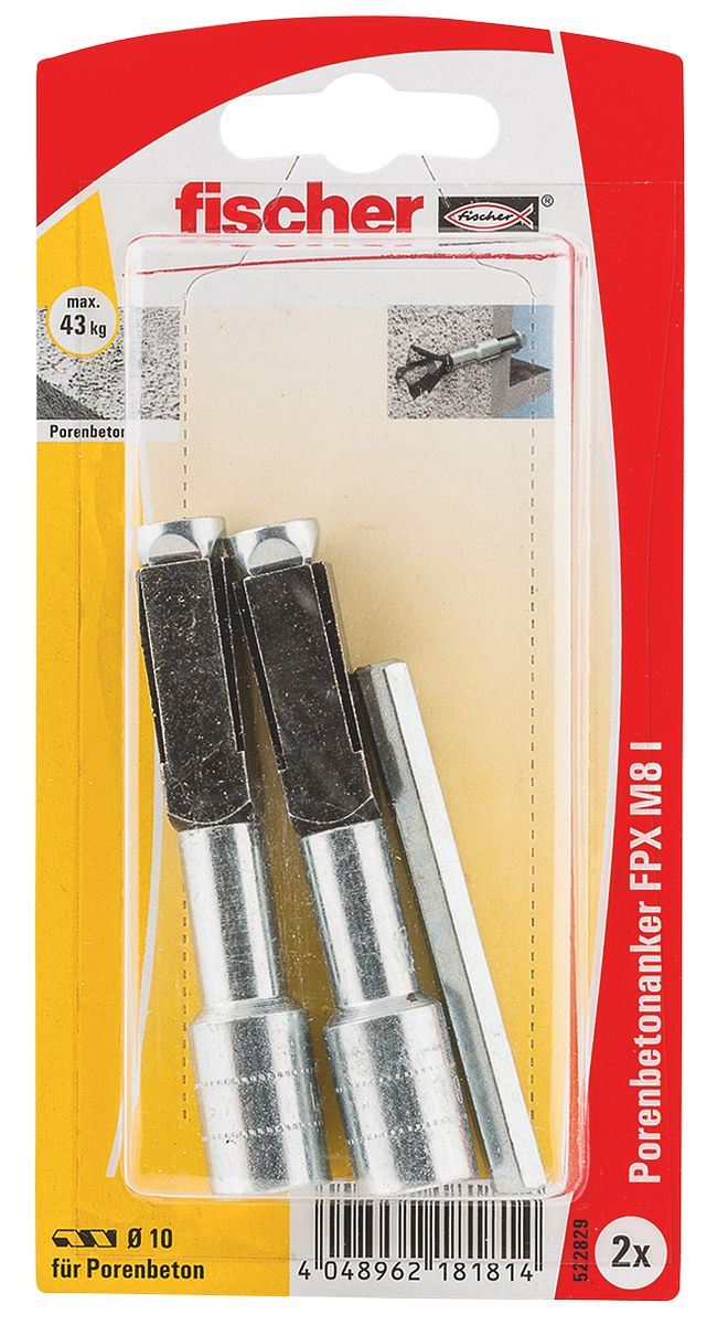 Fischer Porenbetonanker FPX 10.0 x 75 mm - 2 Stück - Image 3