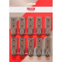 Vorschaubild 10 x Planenhaken 2-Loch, Kunststoff, grau