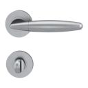 Vorschaubild Griffwerk Türgriff VIOLA Schraubtechnik GK4 Rosetten rund unverschließbar Perla Silbermatt- Auslaufartikel