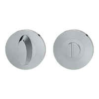 Griffwerk Schlüsselrosettenpaar Zink rund mit Zierring WC Schraubtechnik Chrom