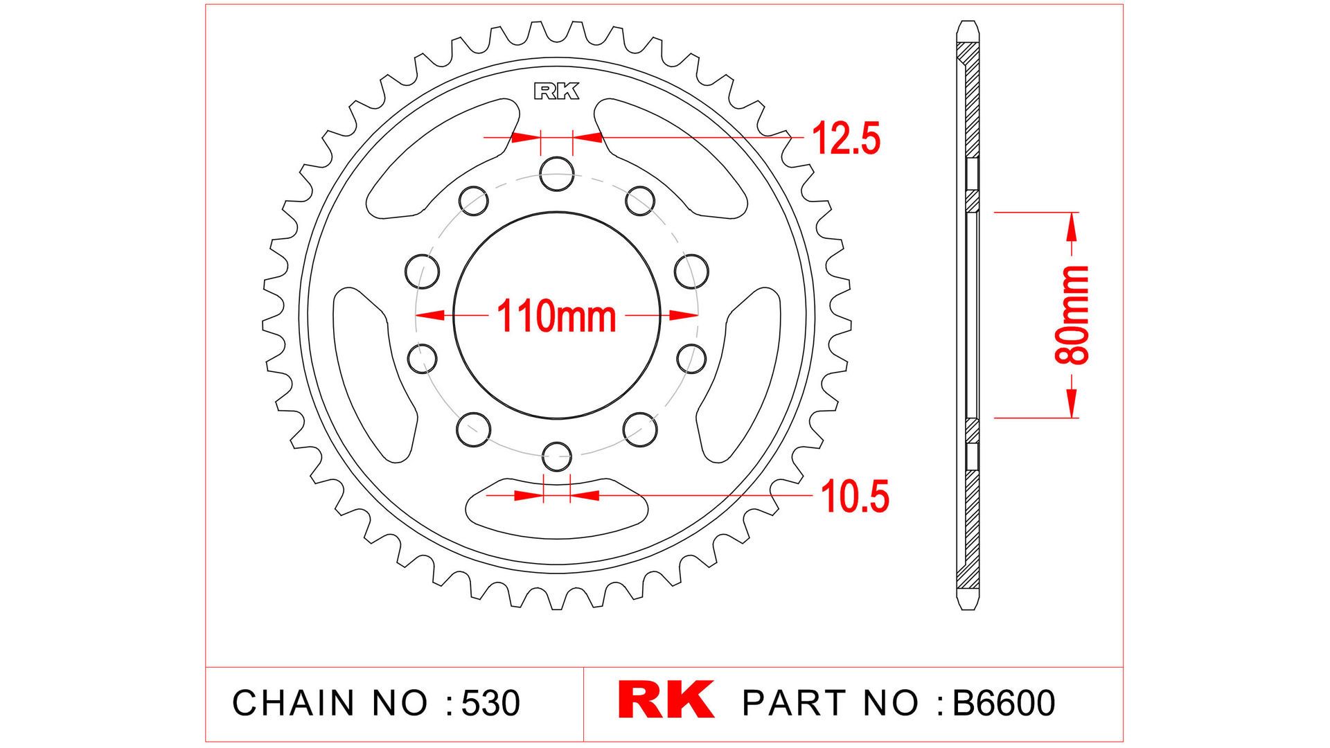 RK Kettenrad 6600 42 Zähne