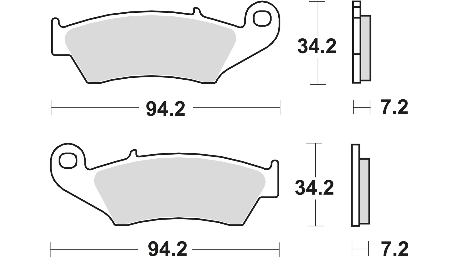 TRW Bremsbelag Typ SV Sintermetall mit ABE, Bremsbelag "MCB 669" Satz