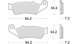 TRW Bremsbelag Typ SI Sintermetall mit ABE, Bremsbelag "MCB 669" Satz
