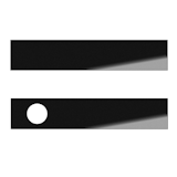 GRIFFWERK FRAME 1.0 INLAY GLAS schwarze Rückseite RAL 9005-PaarZubehörbild