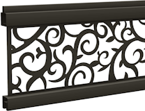 T&J ECOSTECK-Gitterfüllung Ranken ANTHRAZIT, 20 x 140 x 1800 mm AluminiumZubehörbild