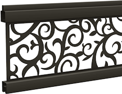 T&J ECOSTECK-Gitterfüllung Ranken ANTHRAZIT, 20 x 140 x 1800 mm Aluminium