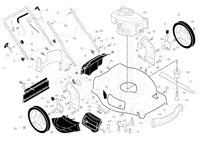 Husqvarna Rasenmäher gelegentliche Nutzung HU700F, 96145000901, 2014-01