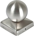 Vorschaubild T&J Pfostenabdeckung aus Metall 9 x 9 cm Kugel