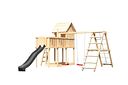 Vorschaubild Akubi Stelzenhaus Frieda mit Wellenrutsche, Doppelschaukelanbau, Klettergerüst und Anbauplattform