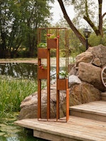 Badeko Pflanzregal „Lazise“ in Edelrostoptik 57 cm breit