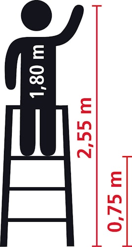 Wenko Alu-Design Klapptrittleiter 3-stufig, weiß