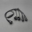 Konstsmide Weihnachtsbeleuchtung  LED System Verteiler 1 Eingang/2 Ausgänge schwarzes Kabel