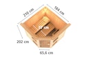 Vorschaubild Karibu Amelia 1 - Sauna mit Eckeinstieg 68 mm inkl. gratis Sauna-Zubehörset im Wert von 234,94 €