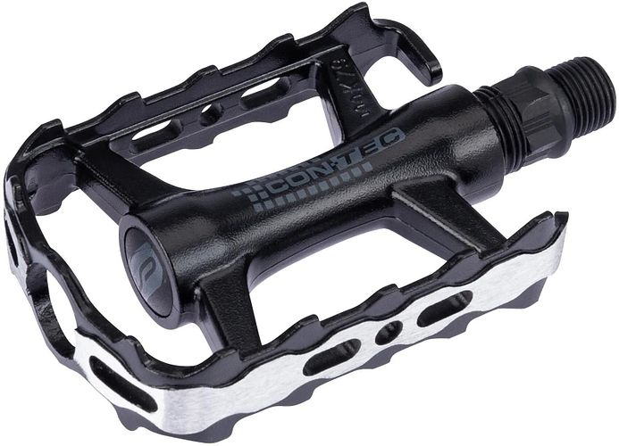 CONTEC Pedal Blacktop 9/16 Zoll schwarz/silber