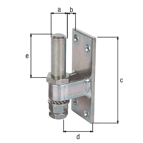Alberts® Kloben verstellbar galvanisch verzinkt dickschichtpassiviert. Ø16x45x100 mm