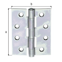 Vorschaubild Alberts® Scharnier, sendzimirverzinkt, LxB 100x75 mm 348991