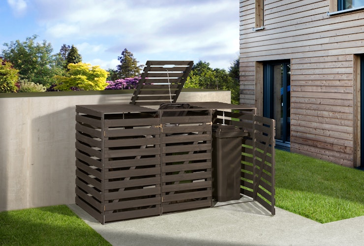 Weka Mülltonnenbox für 2 od. 3 240 Liter Tonnen 