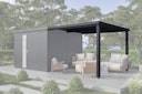Vorschaubild Wolff Finnhaus Terrasse 2929 Anthrazit für Metall Gartenhäuser Ulrik & Linnea