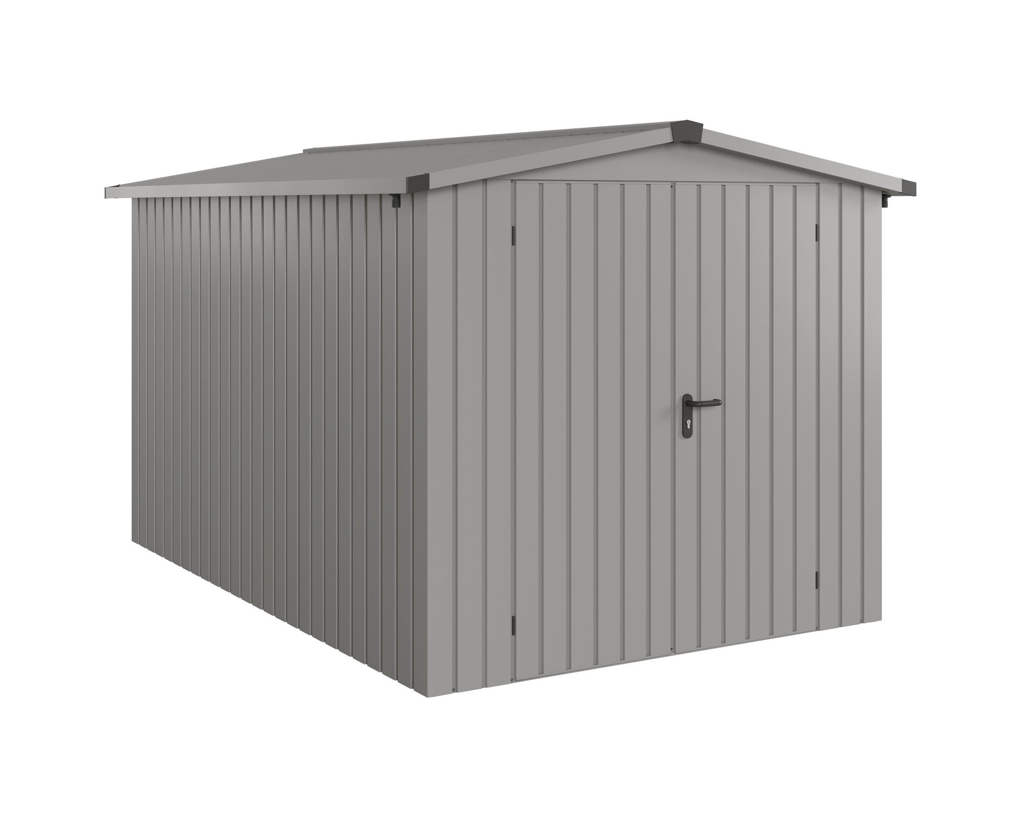 Hörmann Metall-Gerätehaus EcoStar EuroLine mit Satteldach B 214 x T 310 cm (ESD 7), Motiv Modern (mit schmalen Lamellen)...