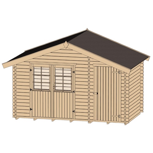 Weka Gartenhaus 253 - 28 mm