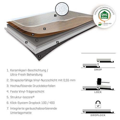 SLY Large Brava Klick-Designboden Fliesenoptik