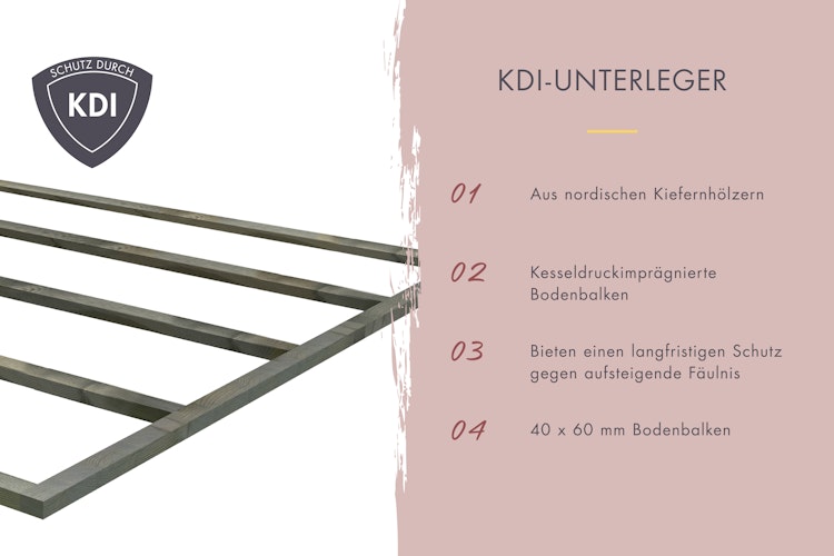 Karibu Outdoordusche Gartendusche naturbelassen - 28 mm