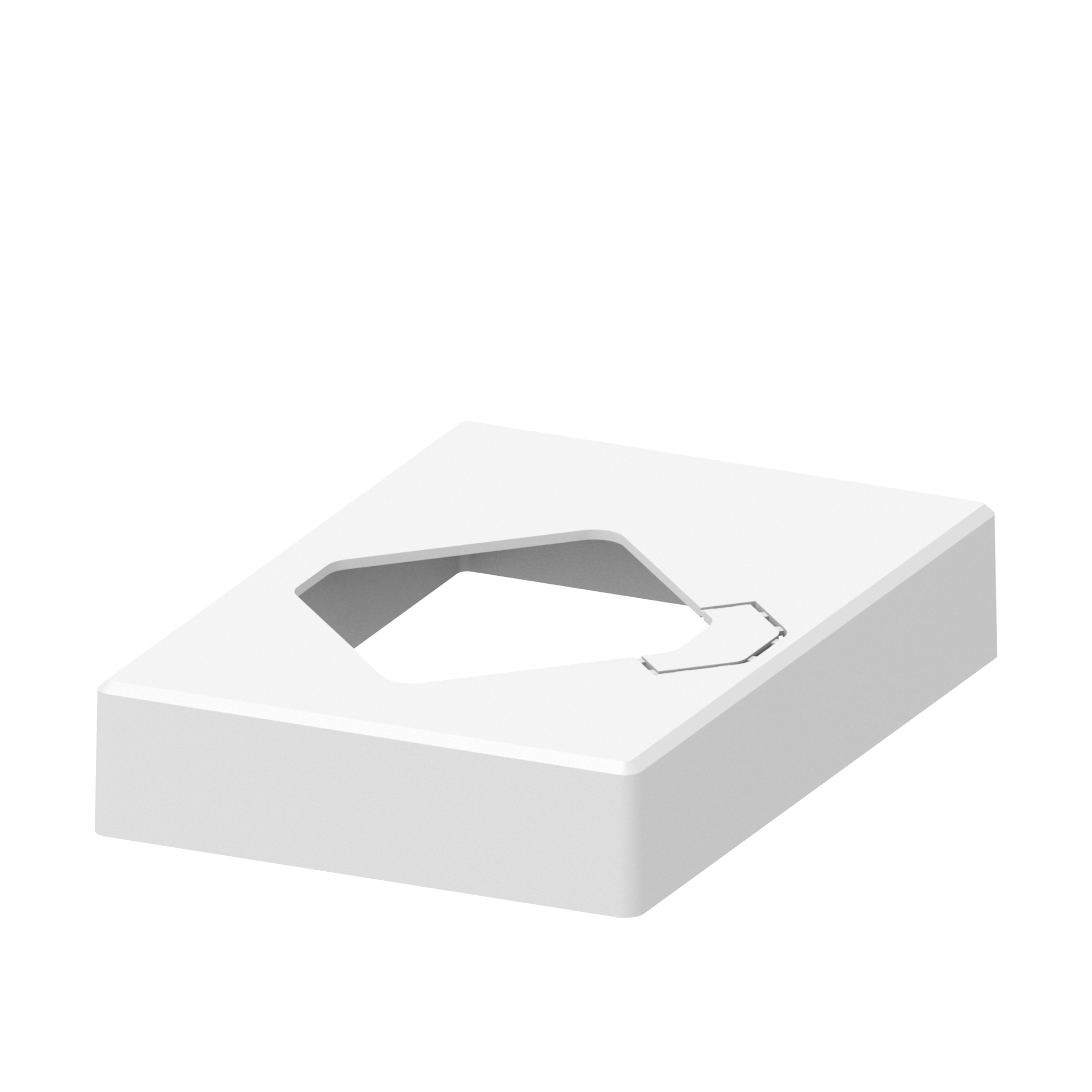 TraumGarten Ersatzteil: Pfostenfuß-Abdeckung für Eck-Klemmpfosten, Weiß