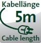 Mit einer KabellÃÂ¤nge von 5 Meter