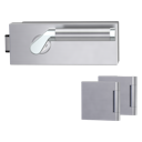 Vorschaubild Griffwerk PURISTO 1.0 -Edelstahl poliert Ganzglastürbeschlagset -3-teiliger Bandsatz -mit Griff CORINNA -CHR/EM -UV