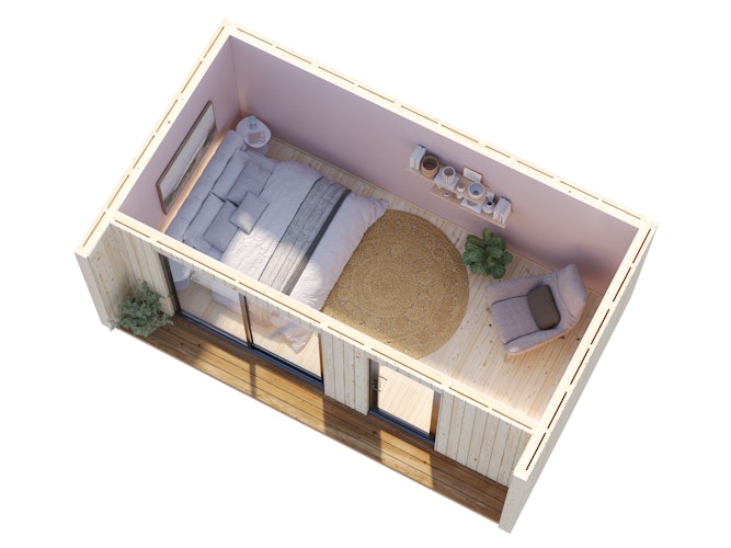 Palmako Gartenhaus Johanna 13,6 m² - 160 mm