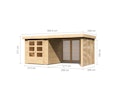 Karibu Woodfeeling Gartenhaus Askola 2/3/3,5/4/5 m. 275 cm Schleppdach/Seiten- und Rückwand in Lamellenoptik