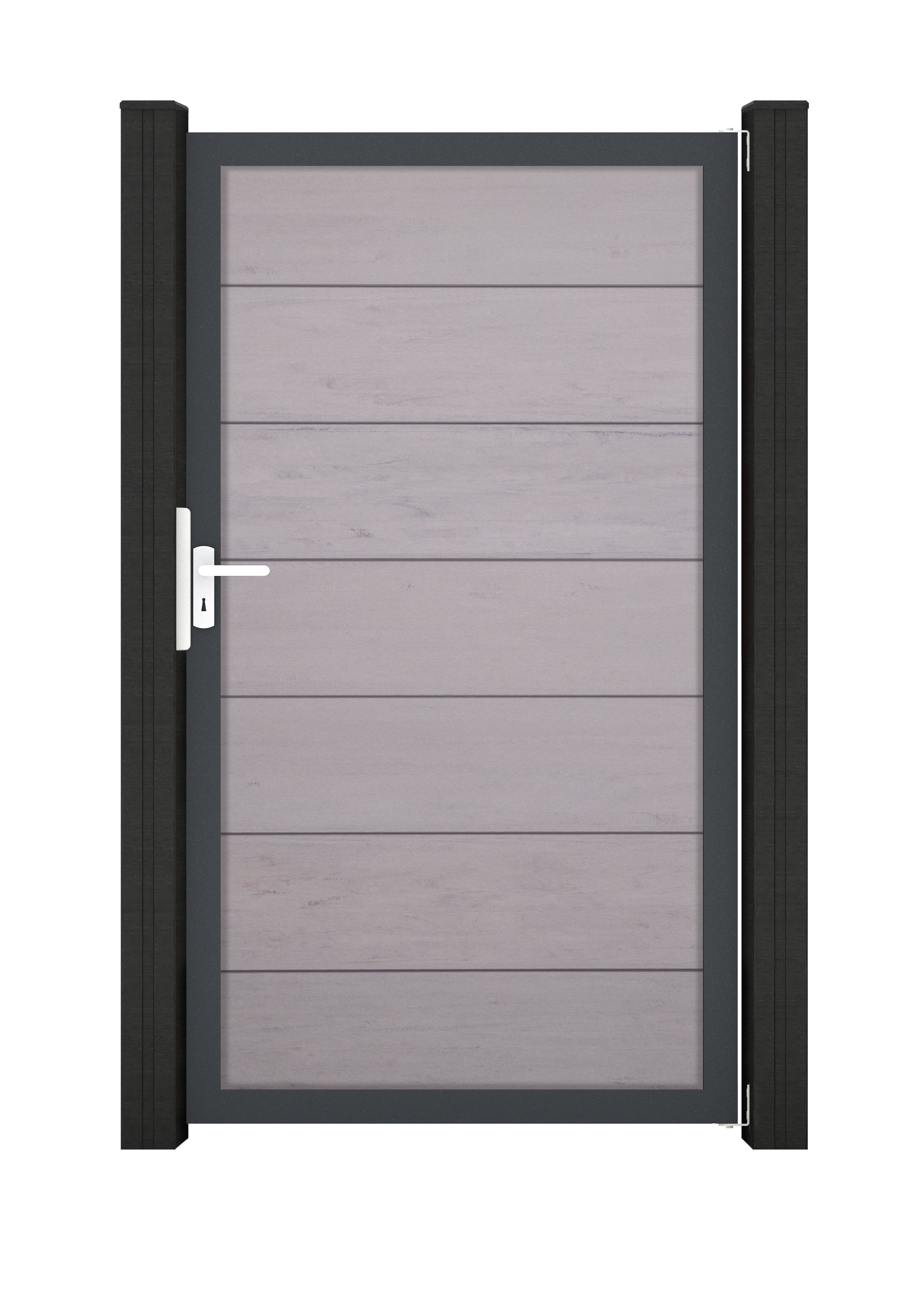 GroJa Solid Grande Tor Sondermaß max. 150x180cm Anthrazitrahmen Bi-Color Weiß