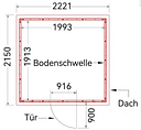 Vorschaubild NewTechWood WPC Gartenhaus Cella 77  - 21 mm
