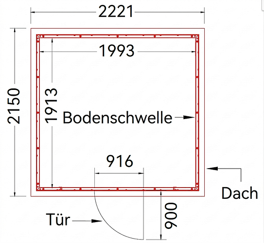 NewTechWood WPC Gartenhaus Cella 77  - 21 mm