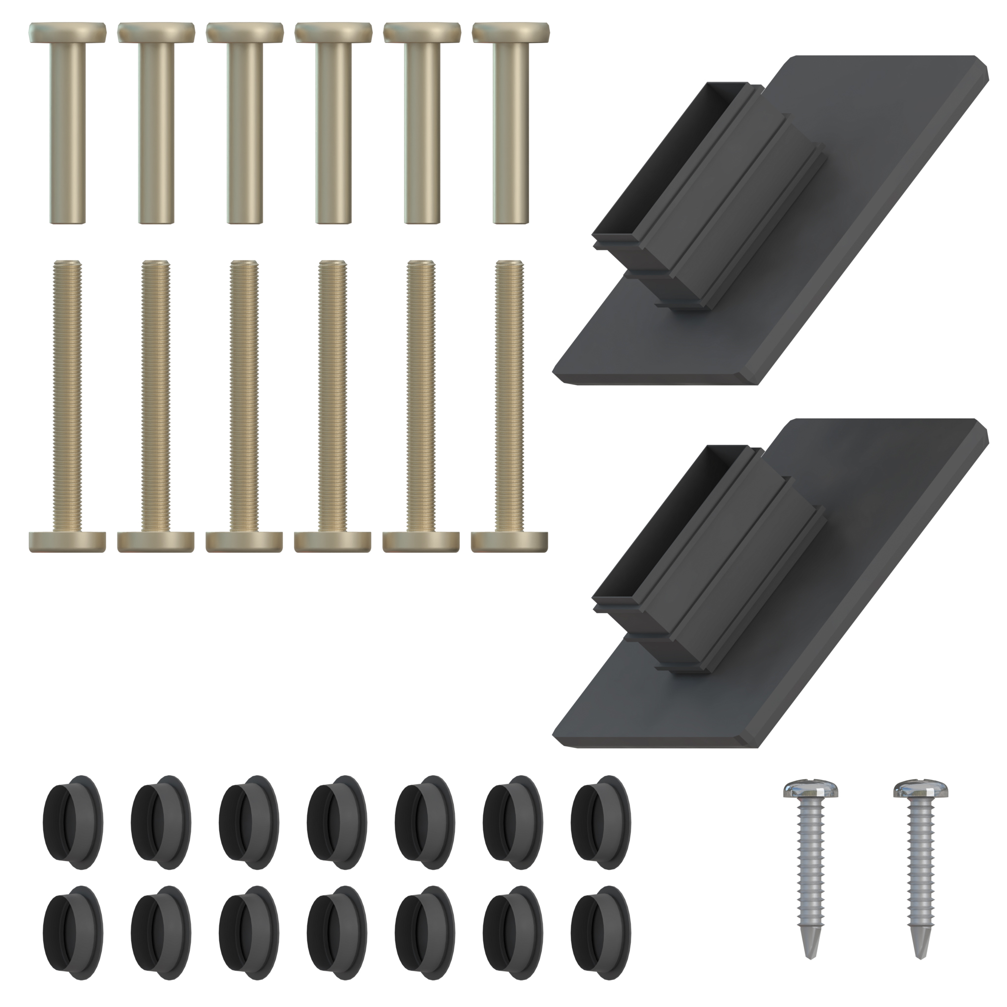 Traumgarten Zubehörbeutel für SYSTEM Klemmpfosten, Anthrazit