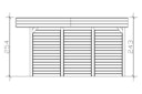 Vorschaubild Skan Holz Carport Friesland 557x555 cm inkl. Rück- und Seitenwände Sparset 3