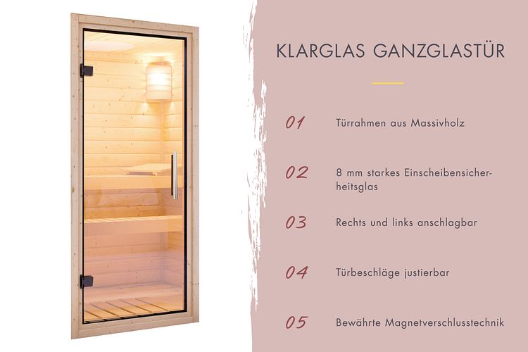 Karibu Design Saunahaus Paradise - 73 mm