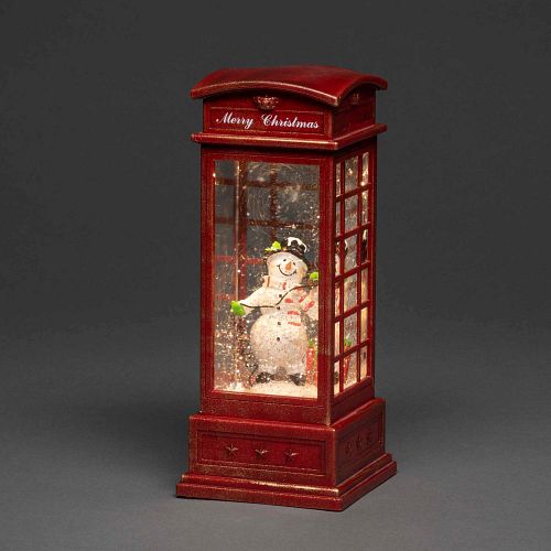 Konstsmide LED Telefonzelle mit Schneemann