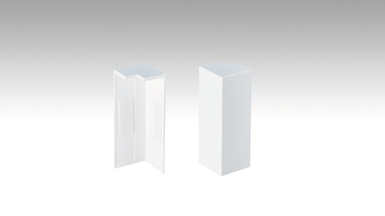 MEISTER Außenecken Fußleiste Profil 9PK/19PK (2 Stk./VPE selbstklebend)  Weiß 2001