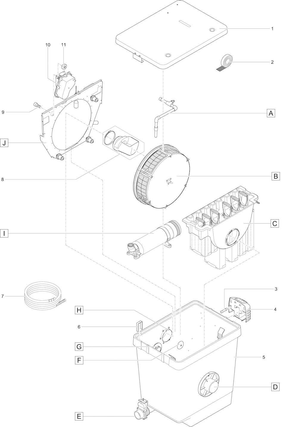 Explosionszeichnung Ersatzteile