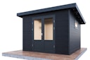 Vorschaubild Wolff Finnhaus WPC Gartenhaus Style D / Terra 3030 Anthrazit/Hellgrau - 28 mm 