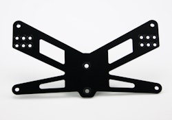 PROTECH X-SHAPE Kennzeichenplatte 125er Ausführung Alu & Stahl Schwarz - Universal