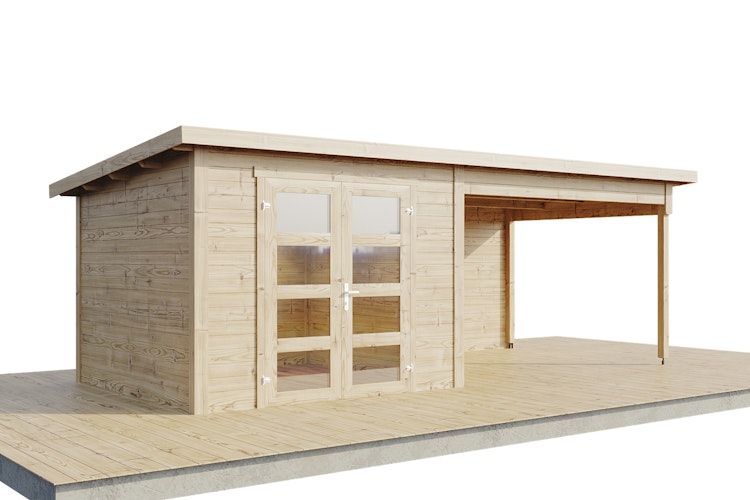 Wolff Finnhaus Gartenhaus Ole 6028 - 28 mm