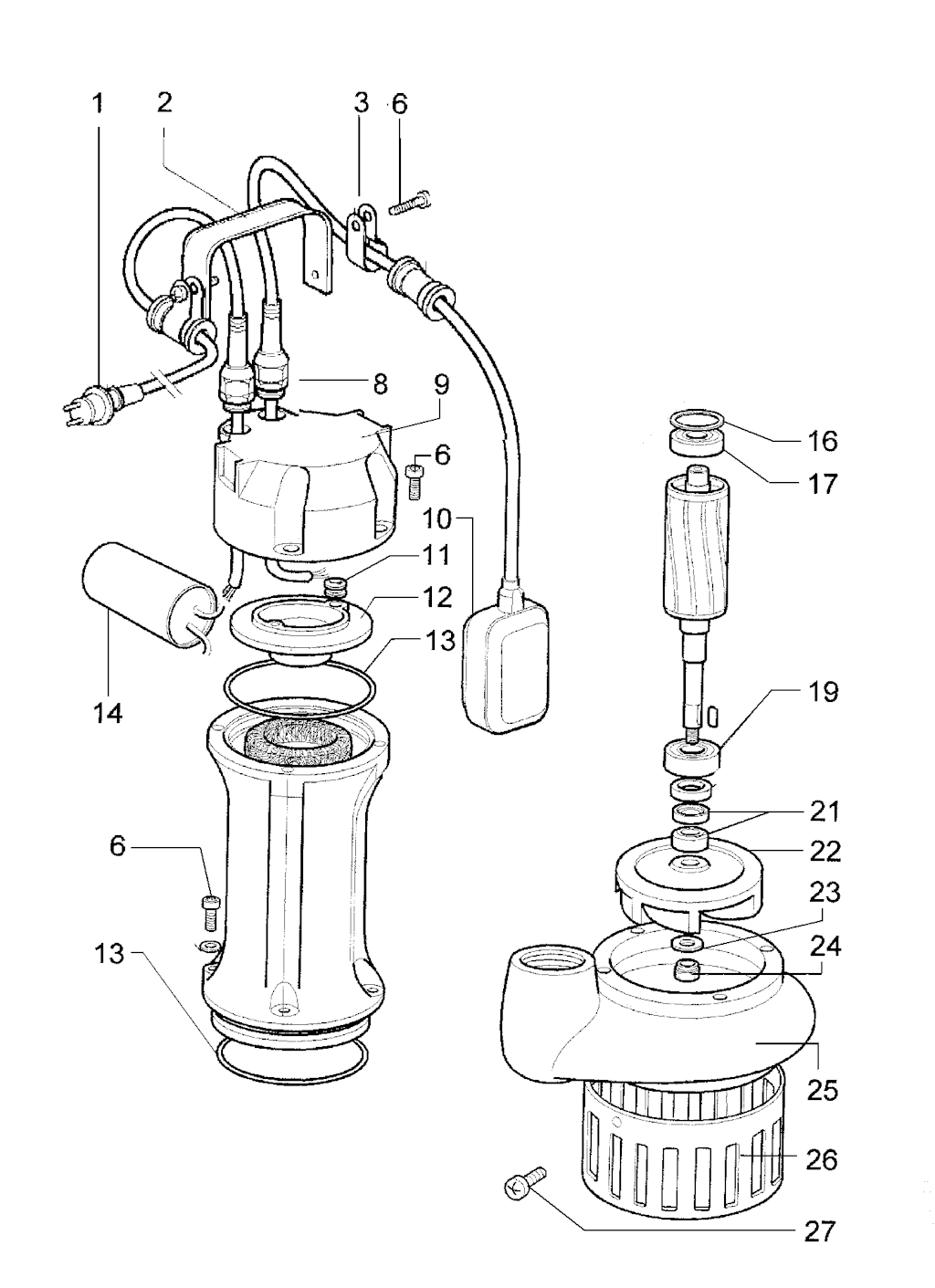 Explosionszeichnung Ersatzteile