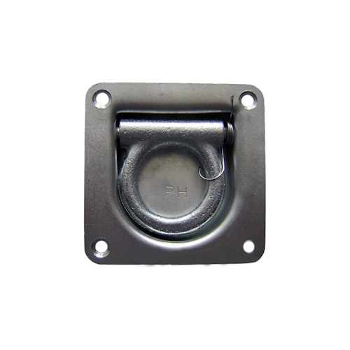 Zurrmulde/Druckfeder, 105x105mm, 800daN, Edelstahl