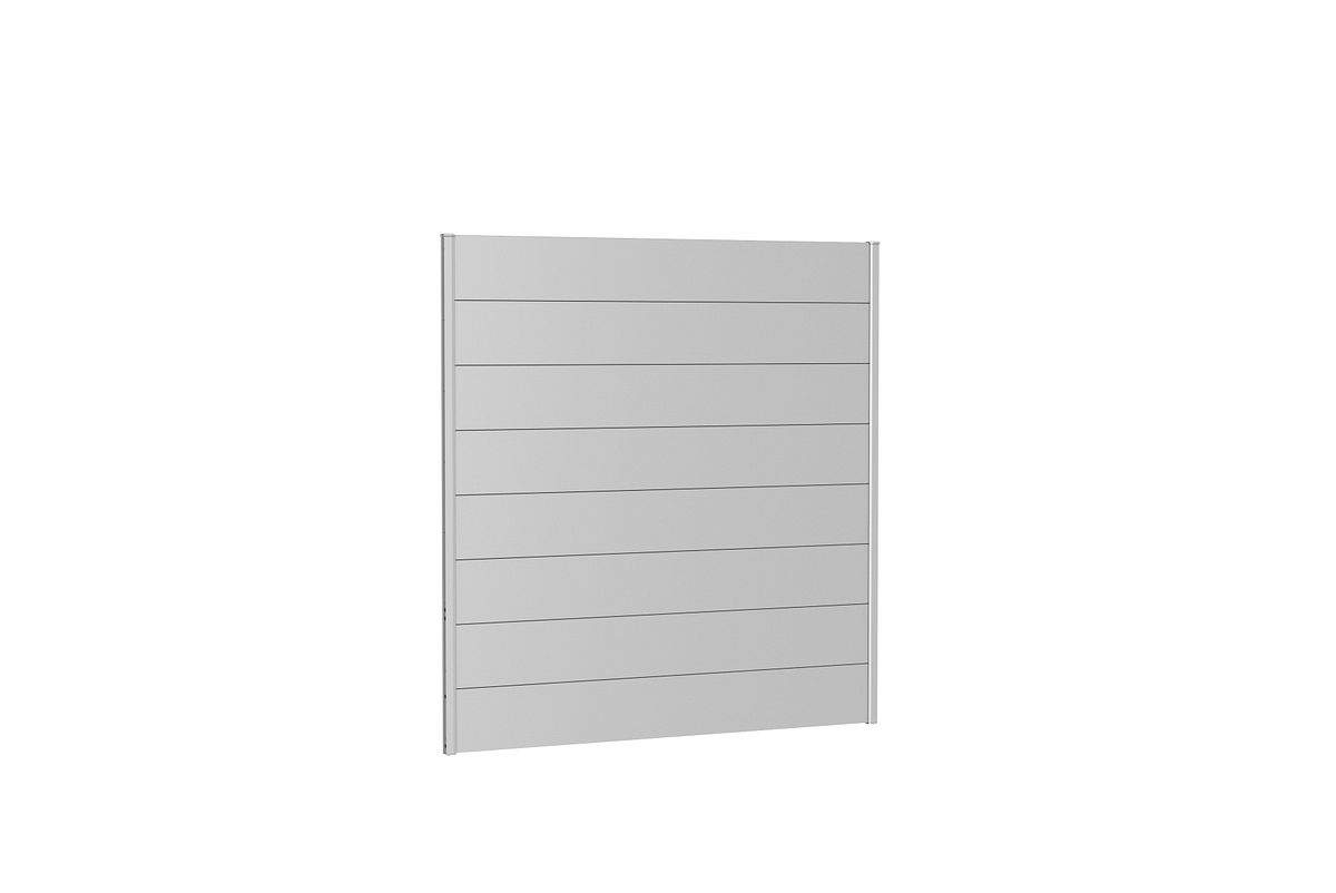 Biohort Wandpaneele für Sichtschutz B 180 x H 180 cm Ohne Acrylglas silber-metallic