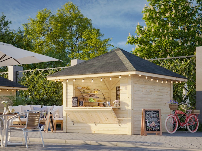 Palmako Marktstand Bianca 8,3 m² Set 104 - 28 mm